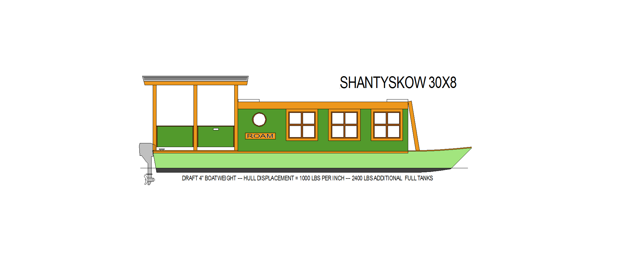 Shanty Skow 30’x8′